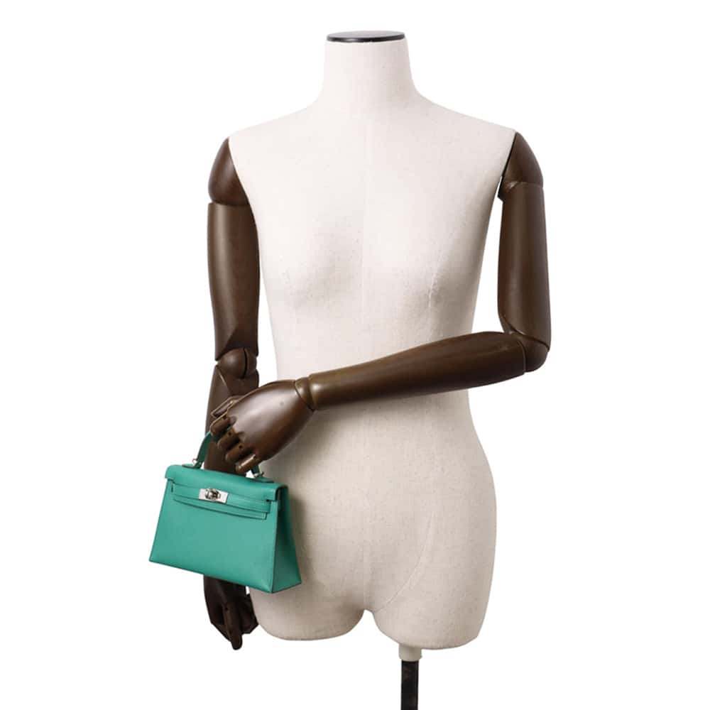 HERMES Mini kelly do Vert Jade Epsom Size Mini