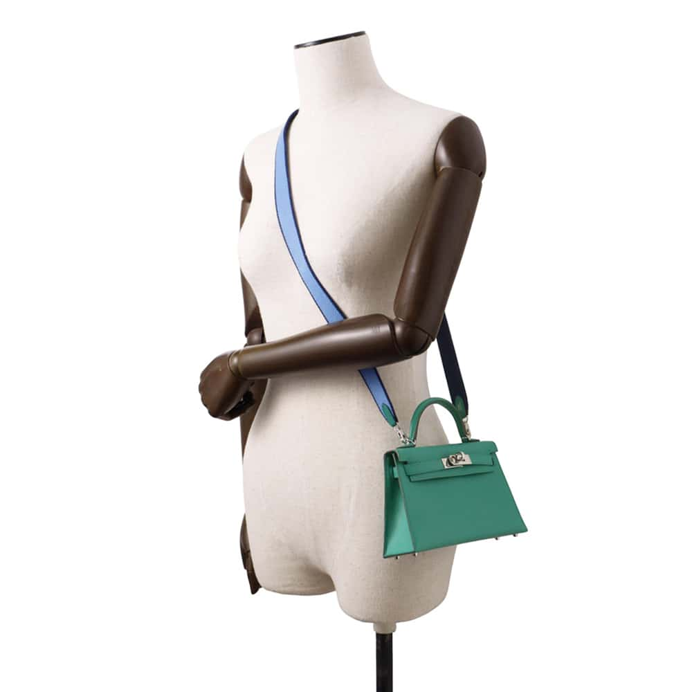 HERMES Mini kelly do Vert Jade Epsom Size Mini