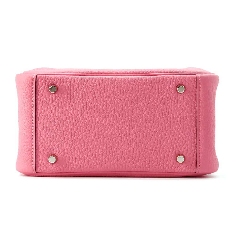 HERMES Lindy Rose Azalee Taurillon Clemence Size Mini