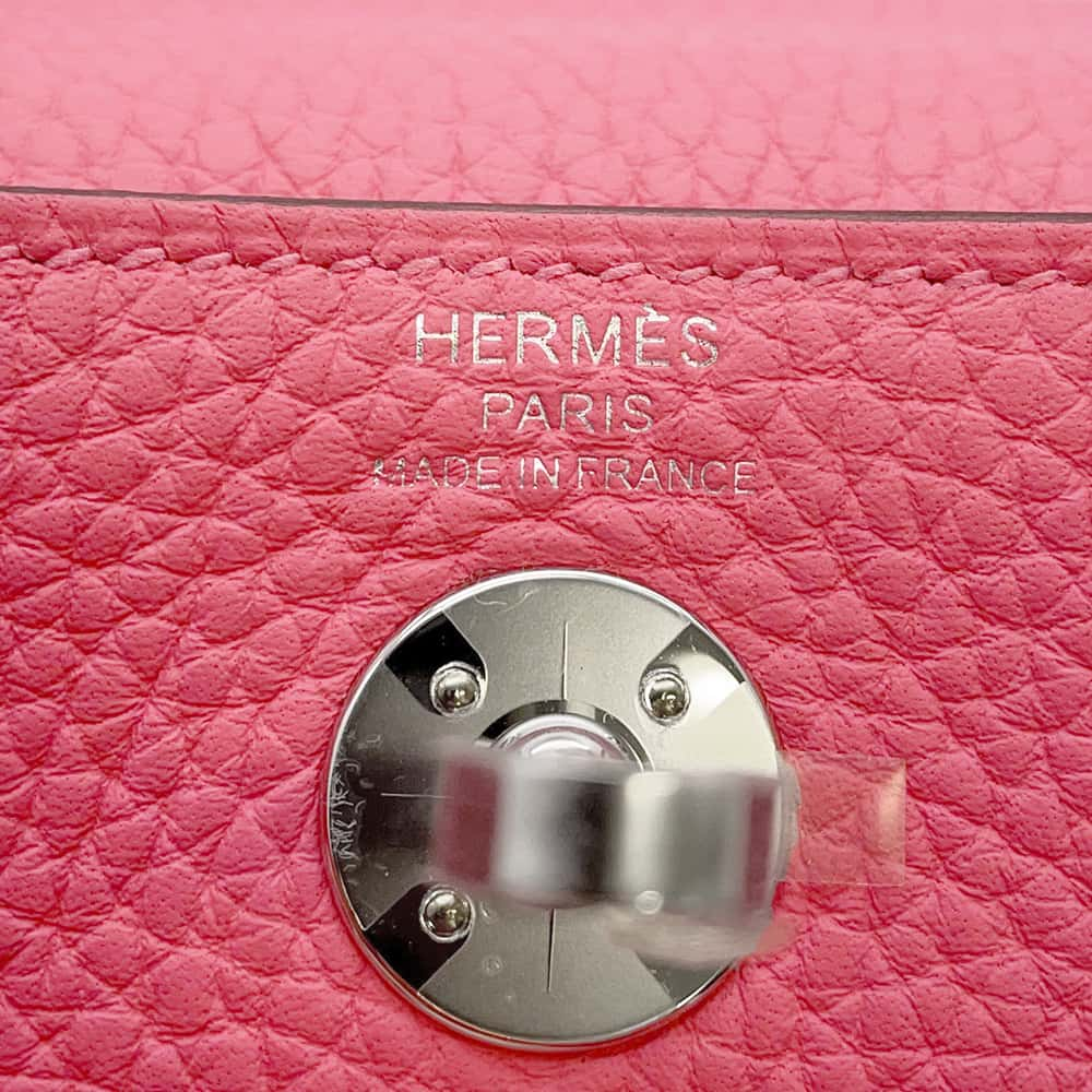 HERMES Lindy Rose Azalee Taurillon Clemence Size Mini