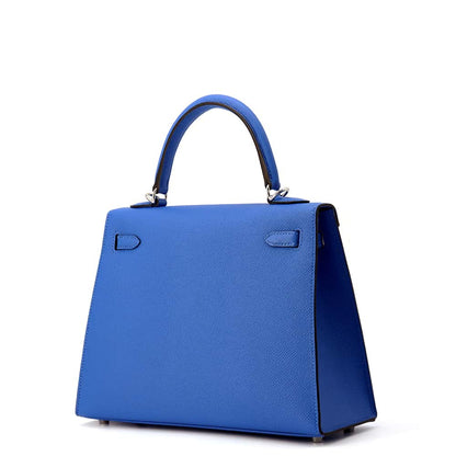 HERMES Kelly Sellier Blue france Epsom Size 25