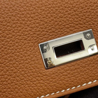 HERMES Kelly Retourne Gold Togo Leather Size 25