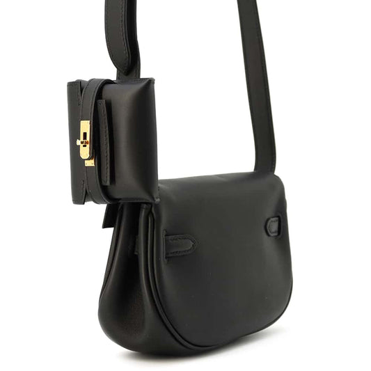 HERMES Kelly Move Black Swift Leather