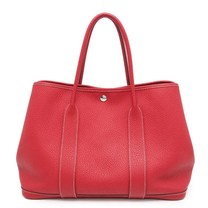 HERMES Garden Party Rouge Casaque Negonda Leather Size PM