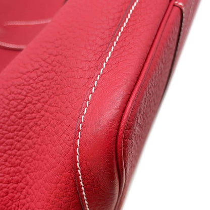 HERMES Garden Party Rouge Casaque Negonda Leather Size PM