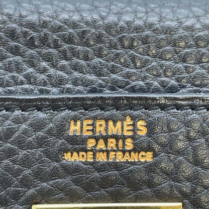 HERMES Kelly Retourne Black Ardennes Leather Size 32