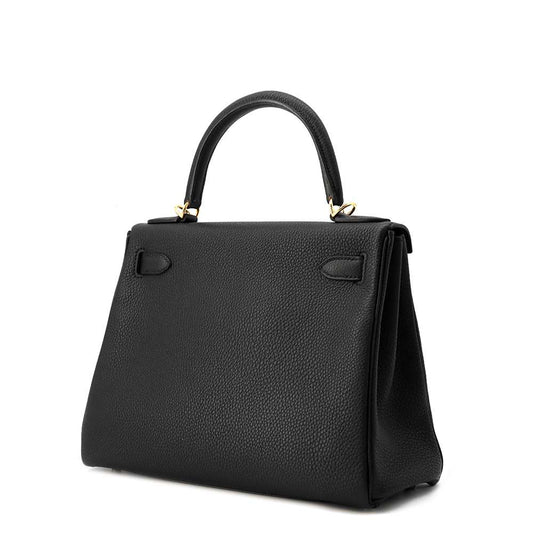 HERMES Kelly Retourne Black Togo Leather Size 28