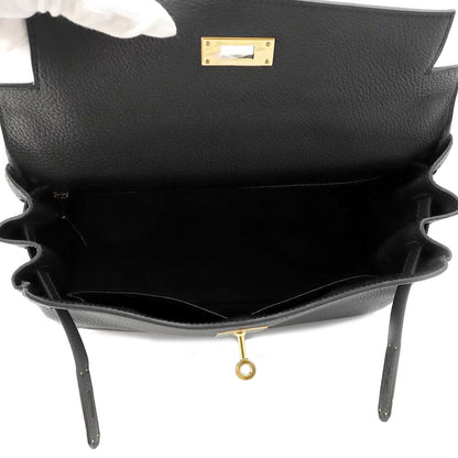 HERMES Kelly Retourne Black Togo Leather Size 28