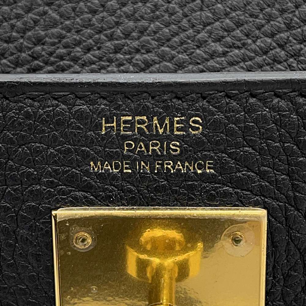 HERMES Kelly Retourne Black Togo Leather Size 28