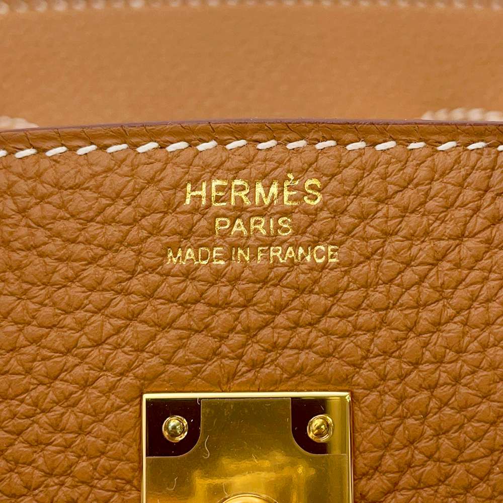 HERMES Birkin Gold Togo Leather Size 25