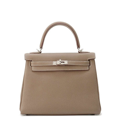 HERMES Kelly Retourne Etoupe Togo Leather Size 25