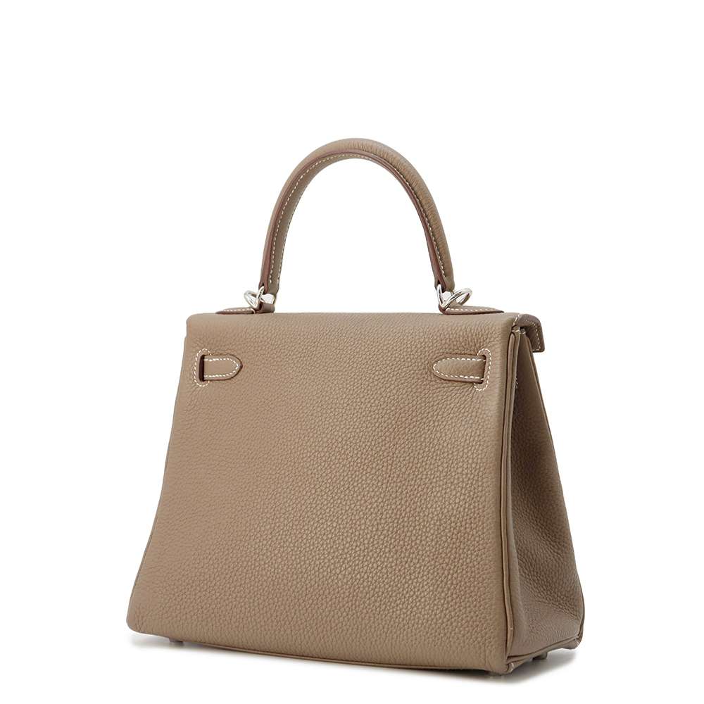 HERMES Kelly Retourne Etoupe Togo Leather Size 25