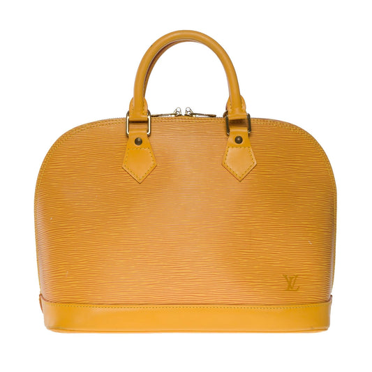 Louis Vuitton  Alma Handbag in Yellow epi leather with gold hardware