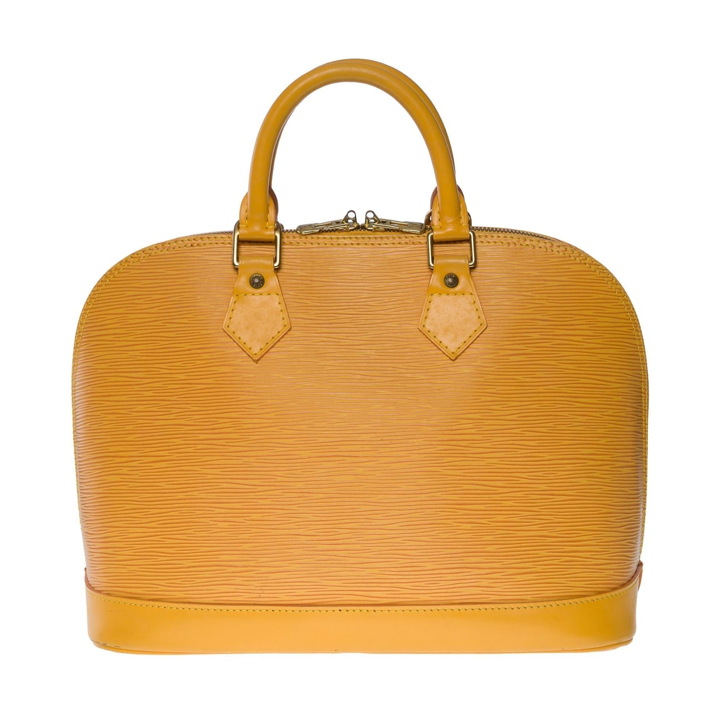 Louis Vuitton  Alma Handbag in Yellow epi leather with gold hardware