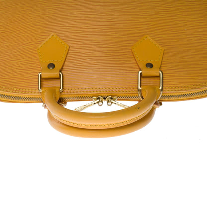 Louis Vuitton  Alma Handbag in Yellow epi leather with gold hardware