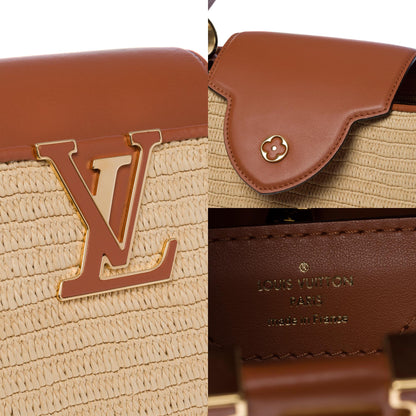 Louis Vuitton  Limited Edition Capucines MM Handbag strap in braided Raffia, GHW