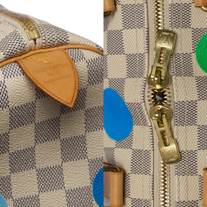 Louis Vuitton  Customized "Summer X Spring" Keepall 50 travel Bag in azure canvas