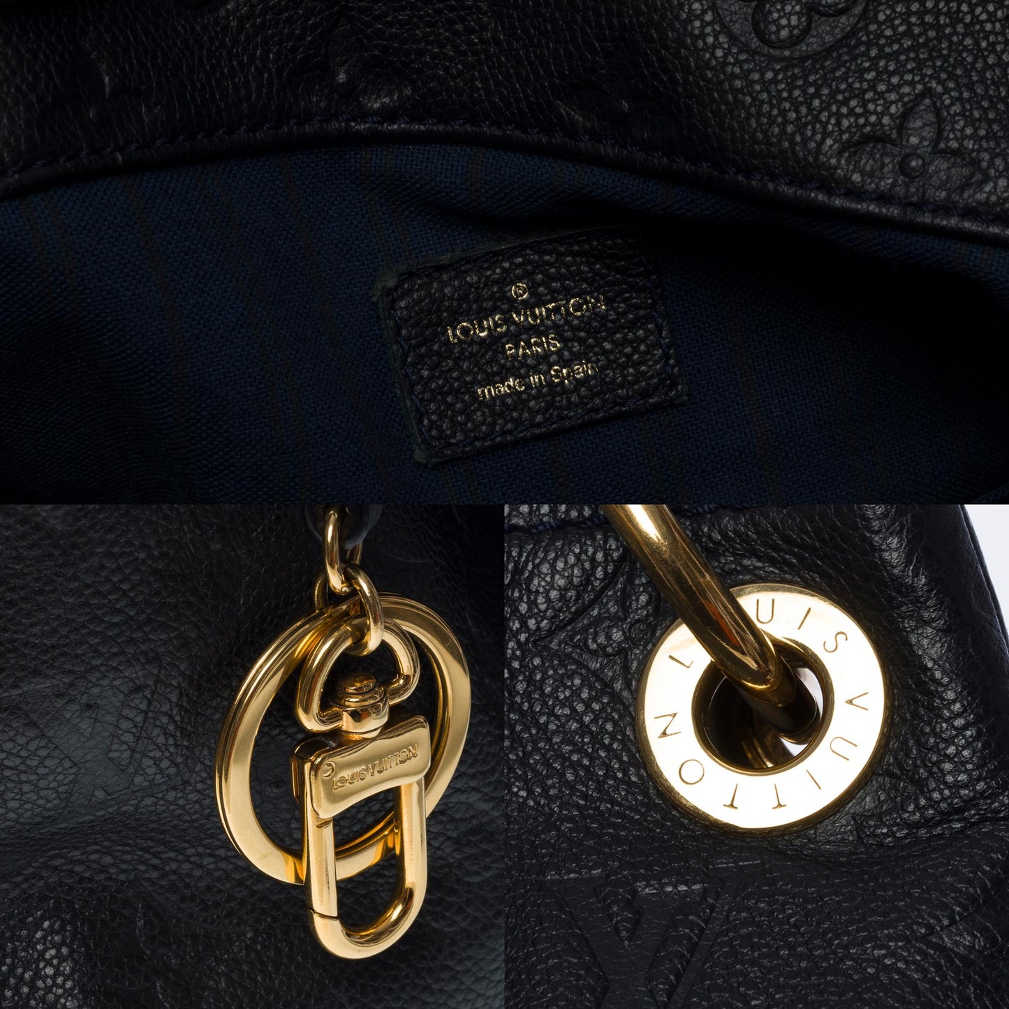 Louis Vuitton  Artsy MM Hobo Bag in dark blue monogram calfskin leather, GHW