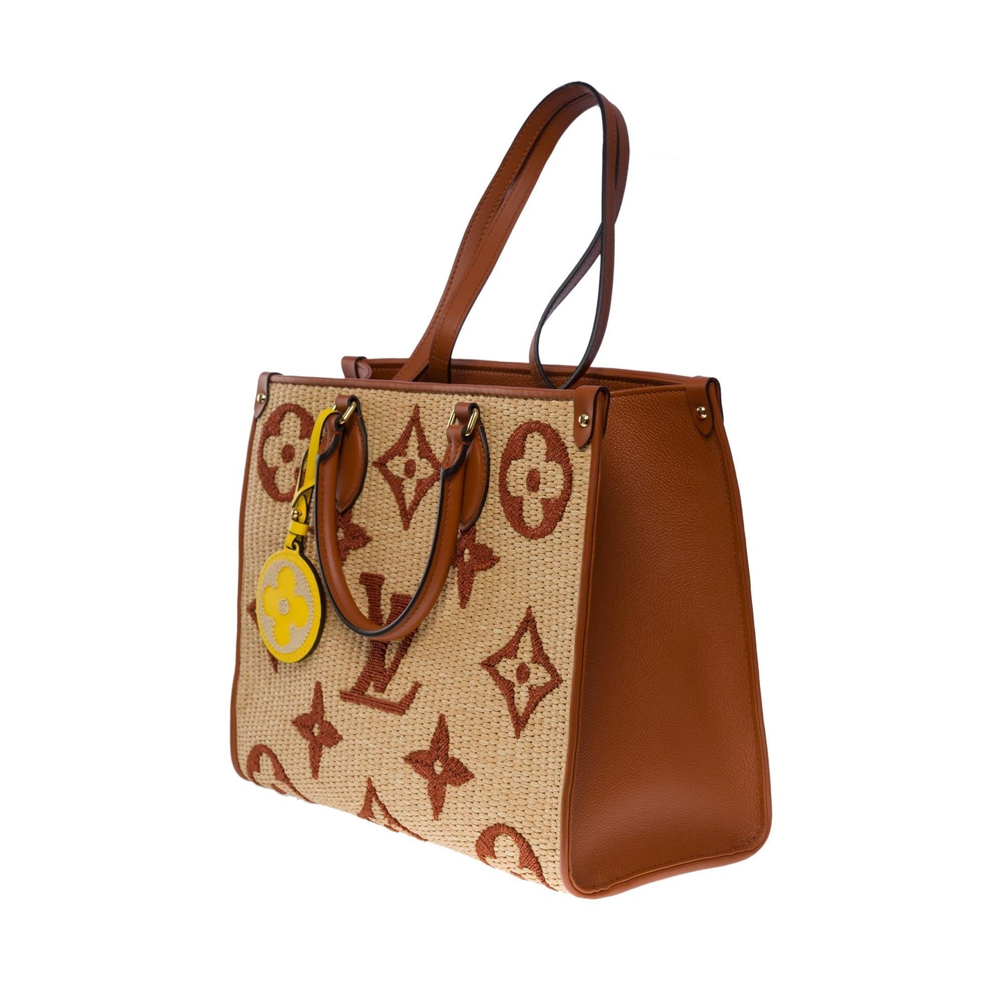 Louis Vuitton  Amazing limited edition Raffia Onthego MM Tote shoulder Bag, GHW