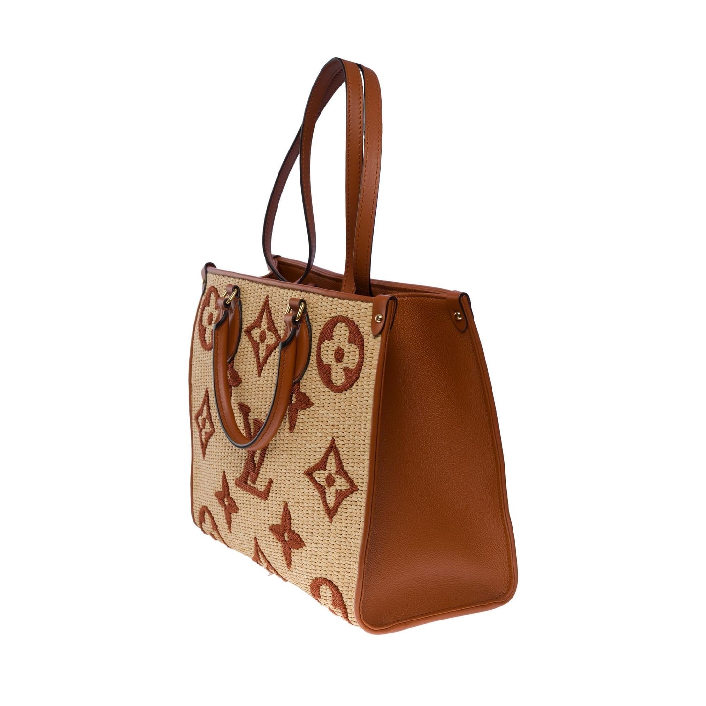 Louis Vuitton  Amazing limited edition Raffia Onthego MM Tote shoulder Bag, GHW