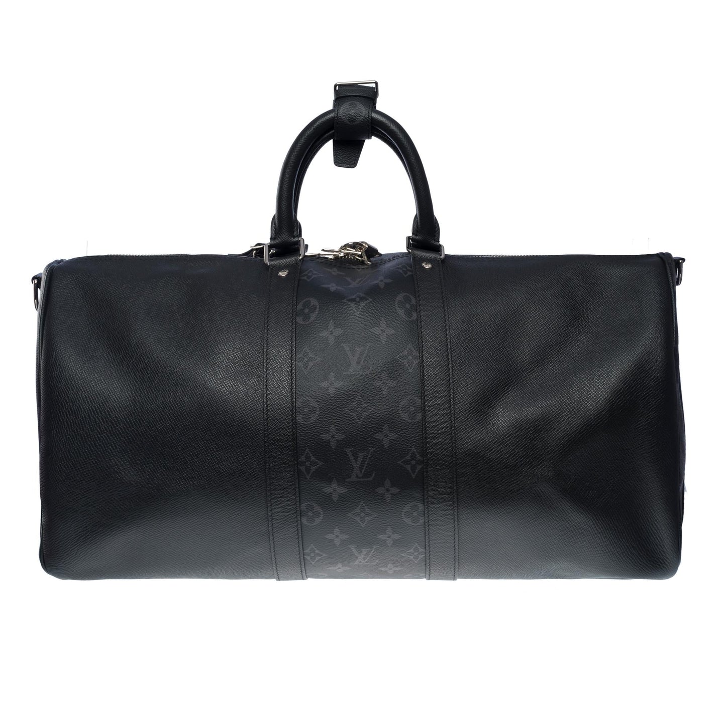 Louis Vuitton  Keepall 50 Taigarama Travel Bag in black canvas and leather , SHW