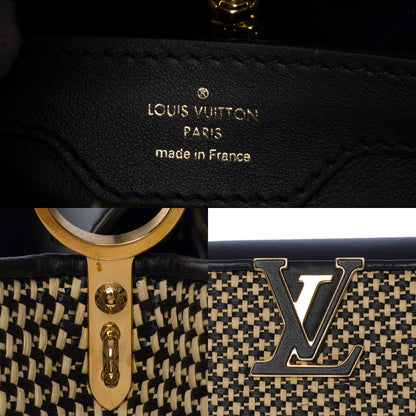 Louis Vuitton  Limited Edition Capucines MM Handbag strap in braided Raffia, GHW