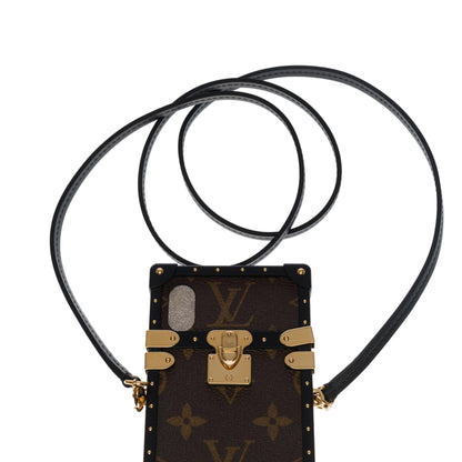 Louis Vuitton  Beautiful EyeTrunk iPhone X case in brown monogram coated canvas