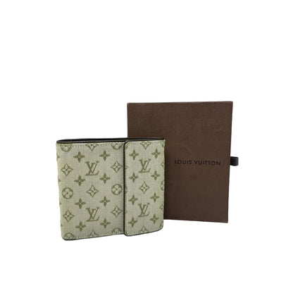 Louis Vuitton  Louis Vuitton  Monogram Mini Lin Pattern Porte-Billets Compact Wallet - Green