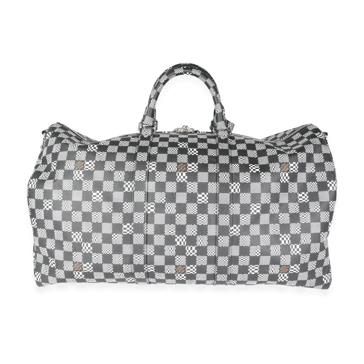 Louis Vuitton  Black & White Distorted Damier Keepall Bandouliere 50