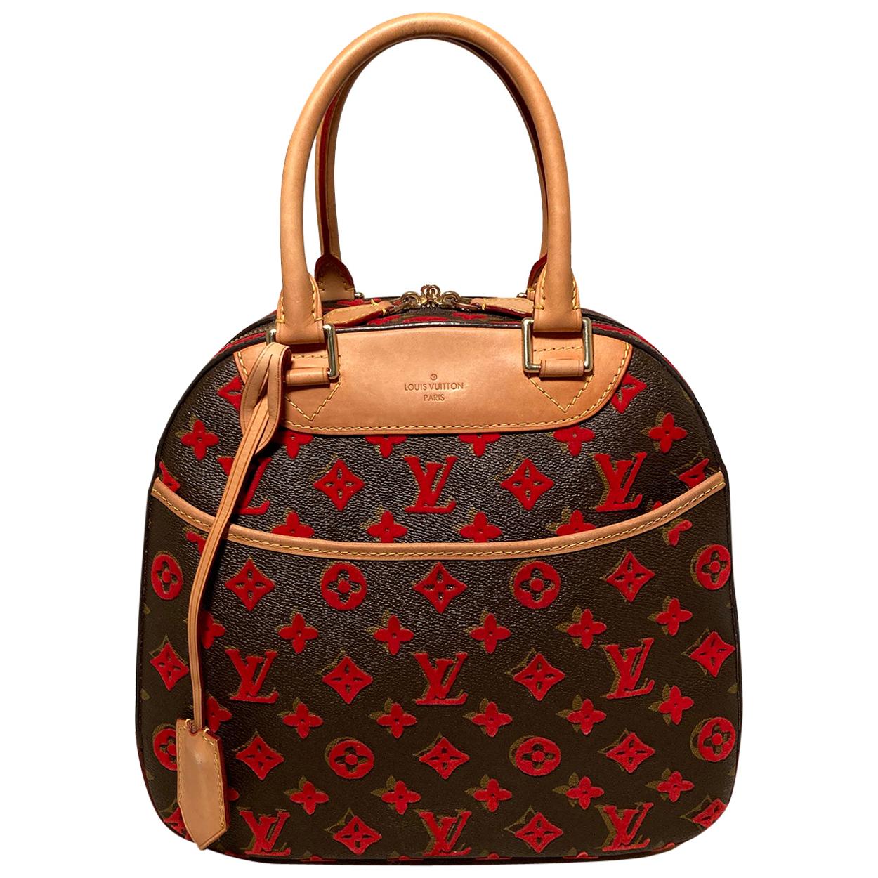 Louis Vuitton  Limited Edition Rouge Monogram Tuffetage Deauville Cube Bag