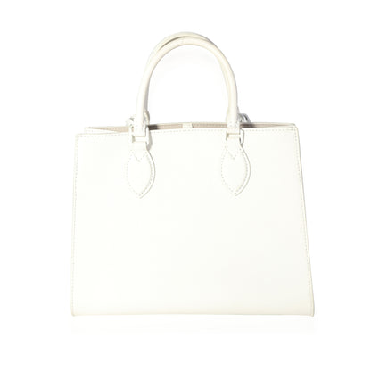 Louis Vuitton  White Leather Monochrome Lockme Tote PM