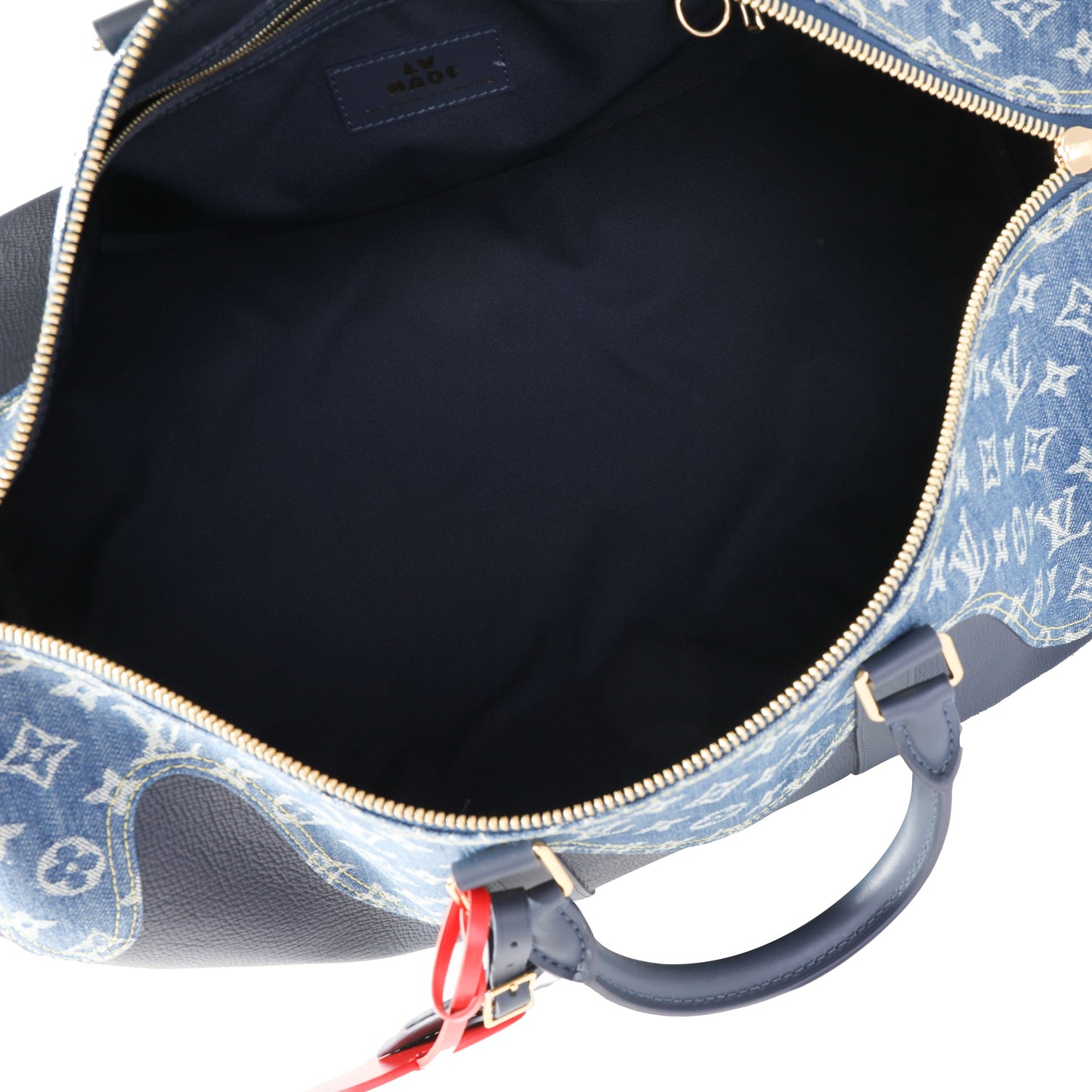 Louis Vuitton  x NIGO Monogram Denim Drip & Taurillon Keepall Bandouliere 50