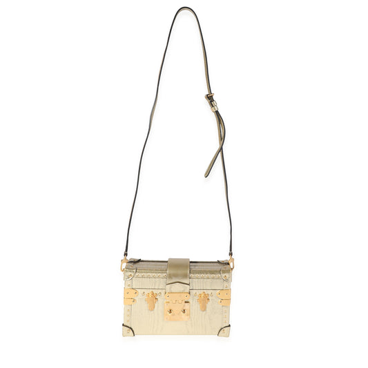 Louis Vuitton  Gold Grain de Bois Petite Malle