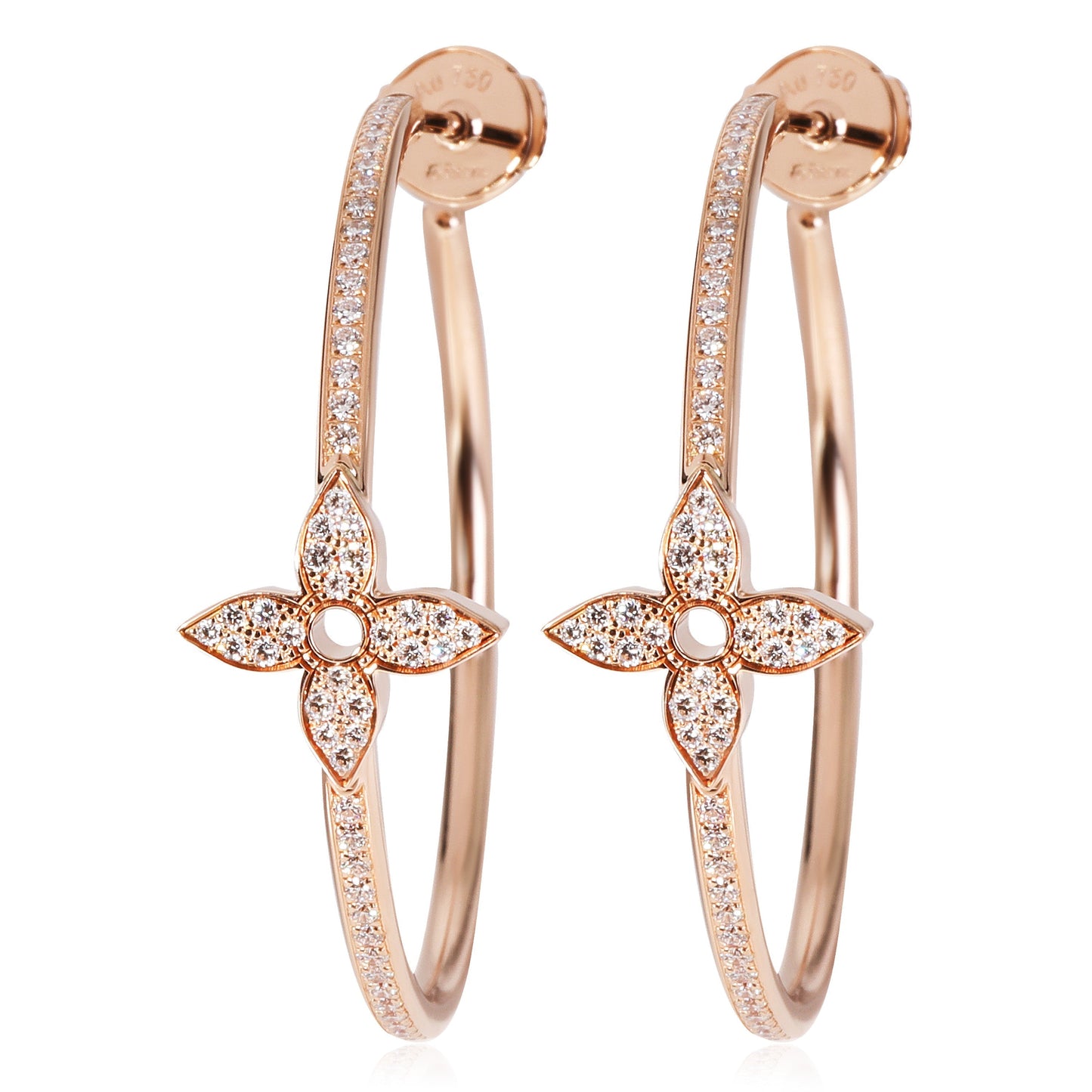 Louis Vuitton  Idylle Blossom Hoop Earrings in 18k Rose Gold 0.61 CTW