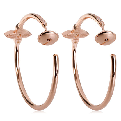 Louis Vuitton  Idylle Blossom Hoop Earrings in 18k Rose Gold 0.61 CTW