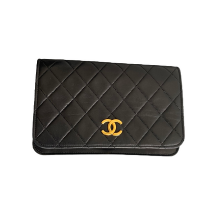 Chanel Black Leather Flap Bag shoulder Bag