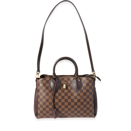 Louis Vuitton  Damier Ebene & Purple Python Normandy Bag