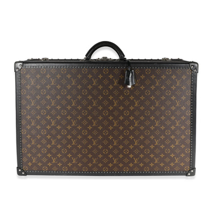 Louis Vuitton  Monogram Macassar & Black Leather Alzer Trunk 70