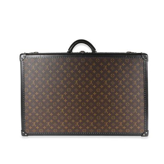 Louis Vuitton  Monogram Macassar & Black Leather Alzer Trunk 70