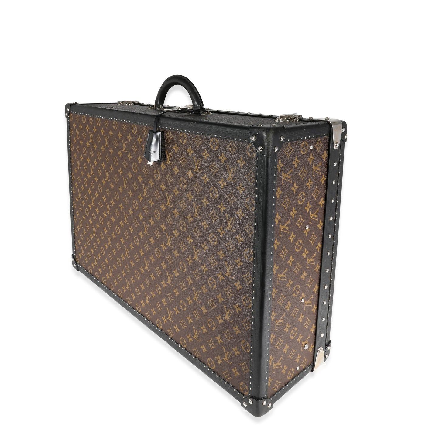 Louis Vuitton  Monogram Macassar & Black Leather Alzer Trunk 70