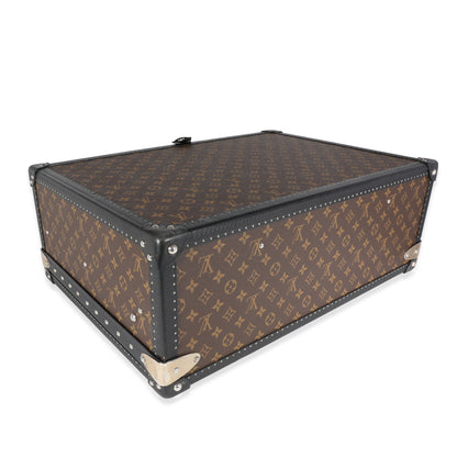 Louis Vuitton  Monogram Macassar & Black Leather Alzer Trunk 60