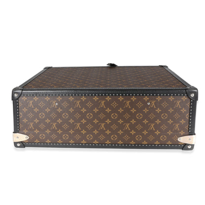 Louis Vuitton  Monogram Macassar & Black Leather Alzer Trunk 60