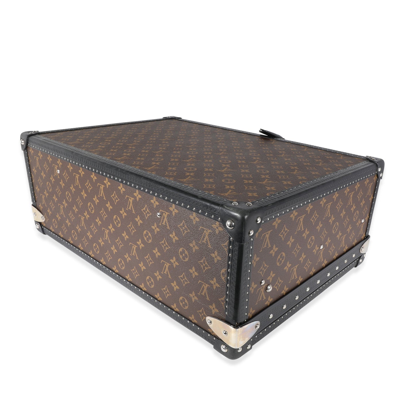 Louis Vuitton  Monogram Macassar & Black Leather Alzer Trunk 60