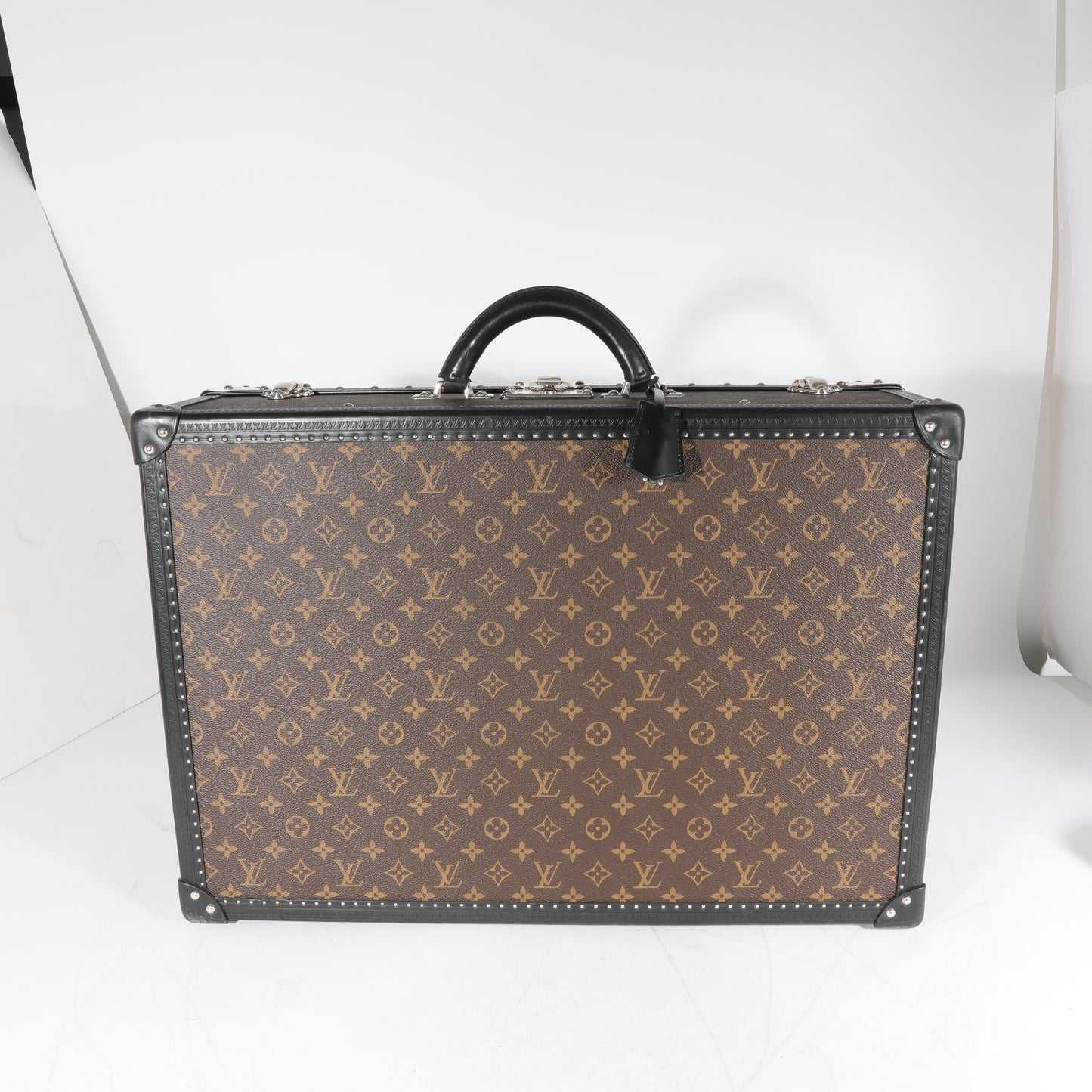 Louis Vuitton  Monogram Macassar & Black Leather Alzer Trunk 60