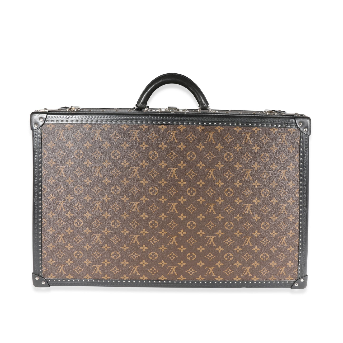 Louis Vuitton  Monogram Macassar & Black Leather Alzer Trunk 60