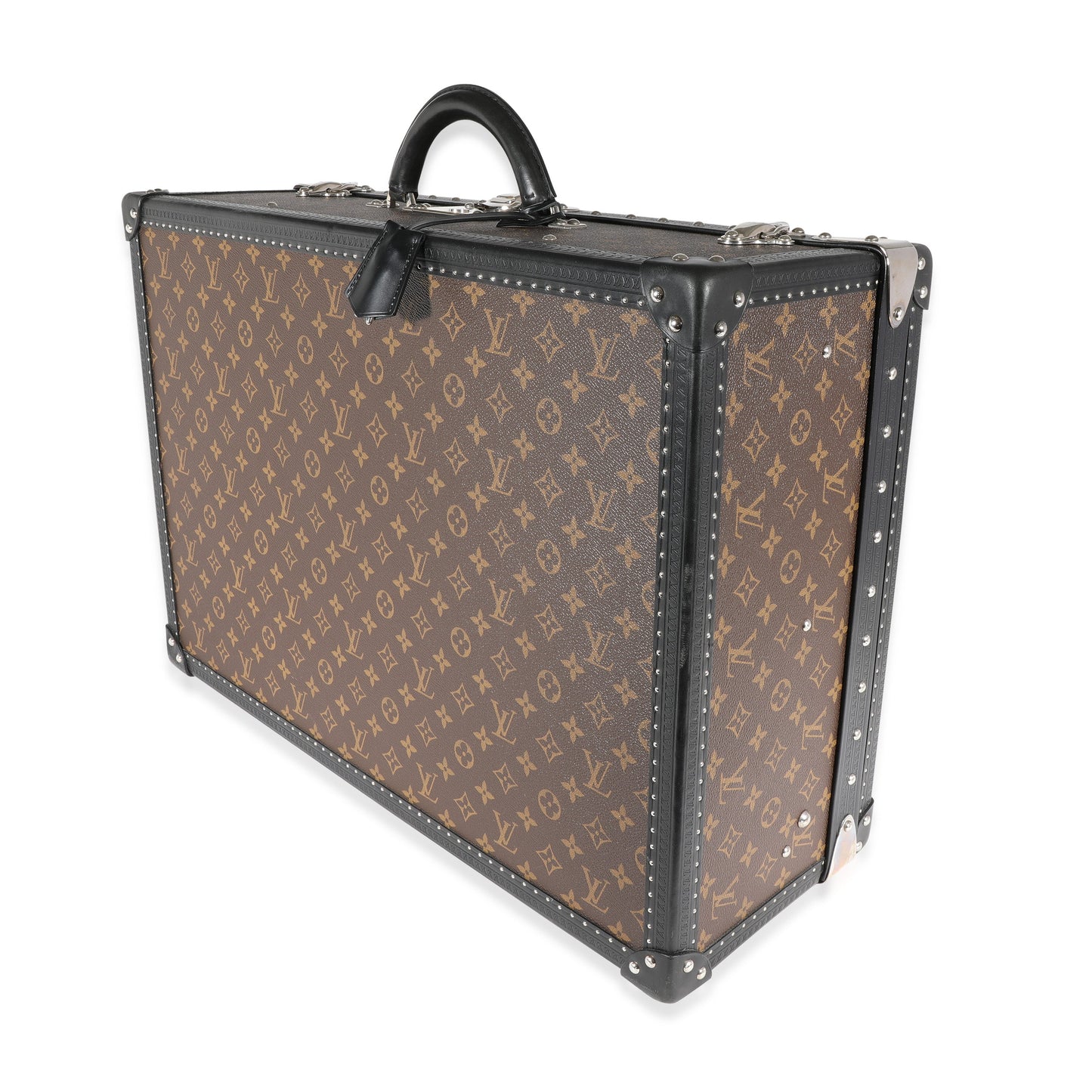 Louis Vuitton  Monogram Macassar & Black Leather Alzer Trunk 60