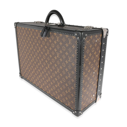 Louis Vuitton  Monogram Macassar & Black Leather Alzer Trunk 60