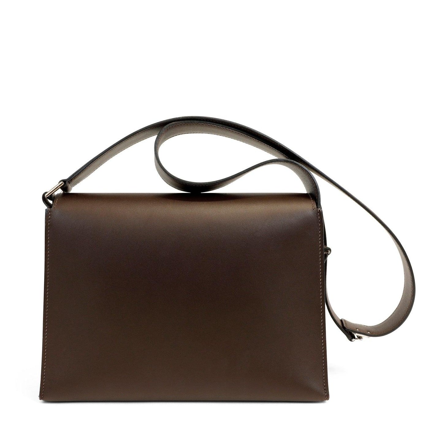 Hermes Espresso Evergrain Crossbody w/ Strap & Palladium Hardware