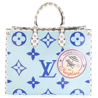 Blue Monogram Giant Canvas Hamptons Onthego GM