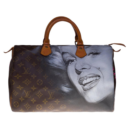 Louis Vuitton  Customized Speedy 35 "Marilyn Monroe" Handbag in Monogram canvas